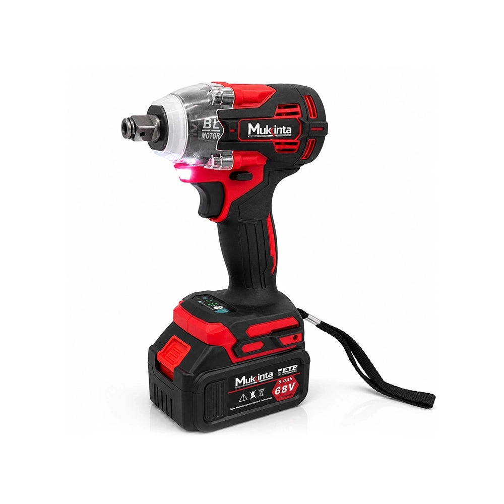 Llave de Impacto Inalámbrica Brushless Mukinta 68V con 2 Baterías | GJTZ-G123